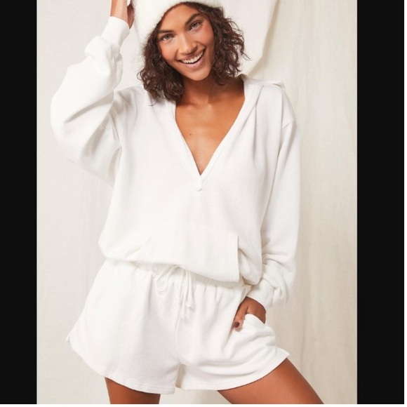 Free People Beach Kickin It Romper Romper with Hood...